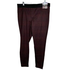 New NOBO Juniors Ponte Mid Rise Jeggings size 19 Red black BNWT